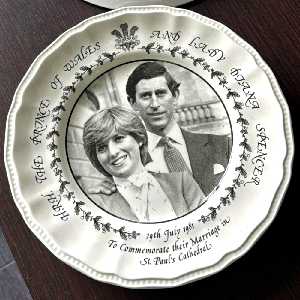 10" Wedgewood Vintage Tableware Plate Royal Wedding Charles And Diana